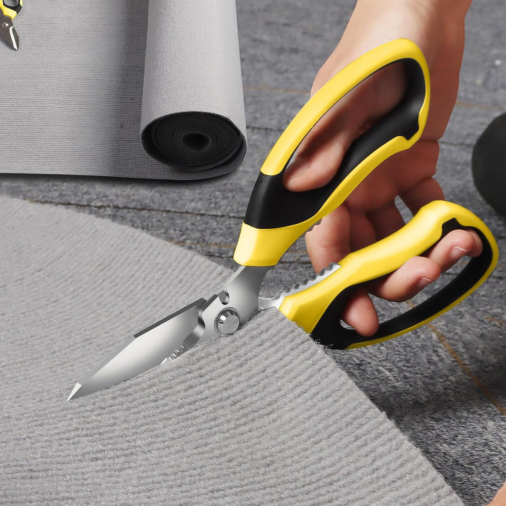 BoFuYuan Utility Scissors All Purpose heavy duty 8-Inch Yellow