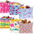 Ctosree 6 Pieces Reusable Sandwich and Snack Bags for Women Washable Lunch Pouch for Food Safe Double Layer Organizers