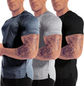 Men's 3pack Dry Fit Workout Gym T Shirts Short Sleeve Moisture Wicking Tops