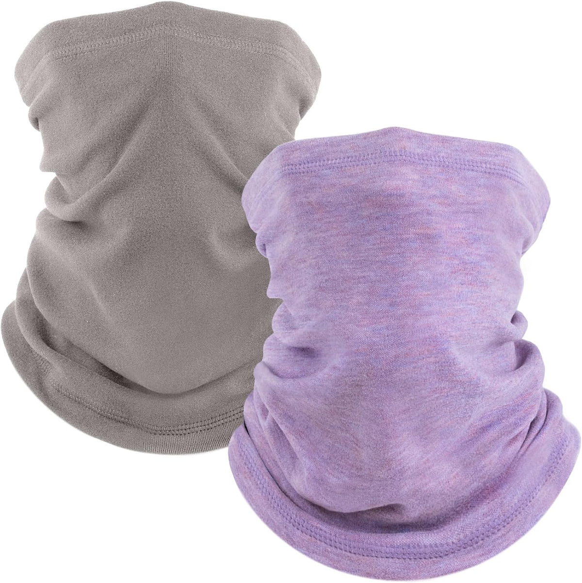 Fuinloth 2 Pack Winter Neck Gaiter, Fleece Warmer Scarf Cold Weather Mask