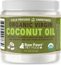 Raw Paws Virgin Organic Coconut Oil for Dogs & Cats (4-oz) - Skin & Coat