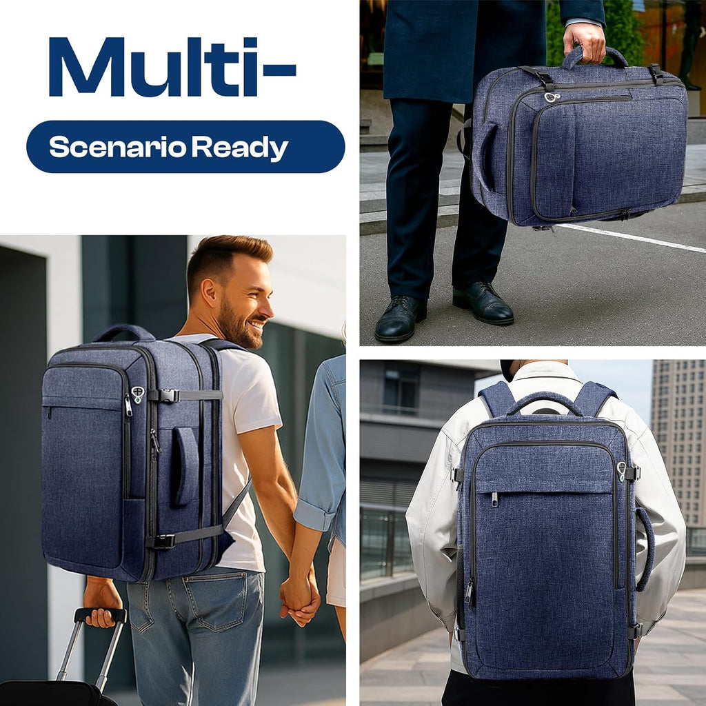 Big Travel Backpack, 40-50L Expandable Large Carry On Backpack