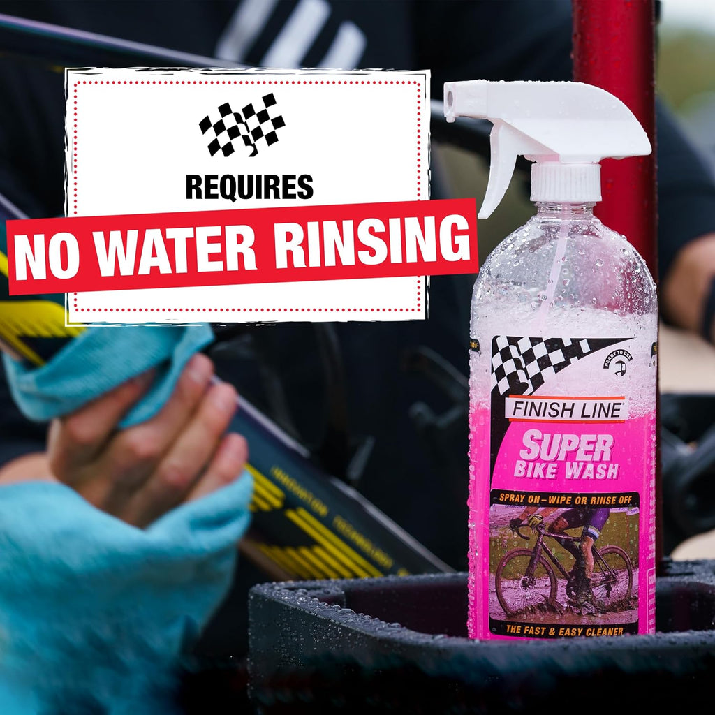 Finish Line Super Bike Wash – Professional Biodegradable Bicycle Cleaner with Advanced Cleaning Agents and Rust Inhibitors – Safe on All Components