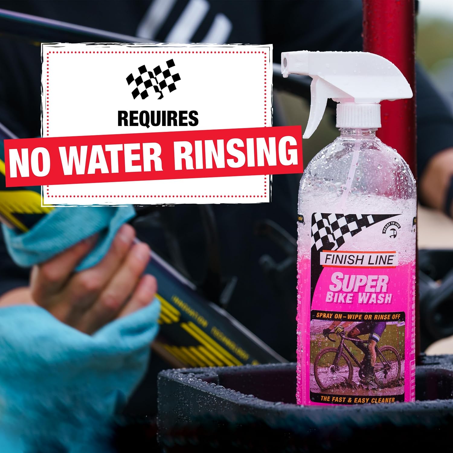Finish Line Super Bike Wash – Professional Biodegradable Bicycle Cleaner with Advanced Cleaning Agents and Rust Inhibitors – Safe on All Components