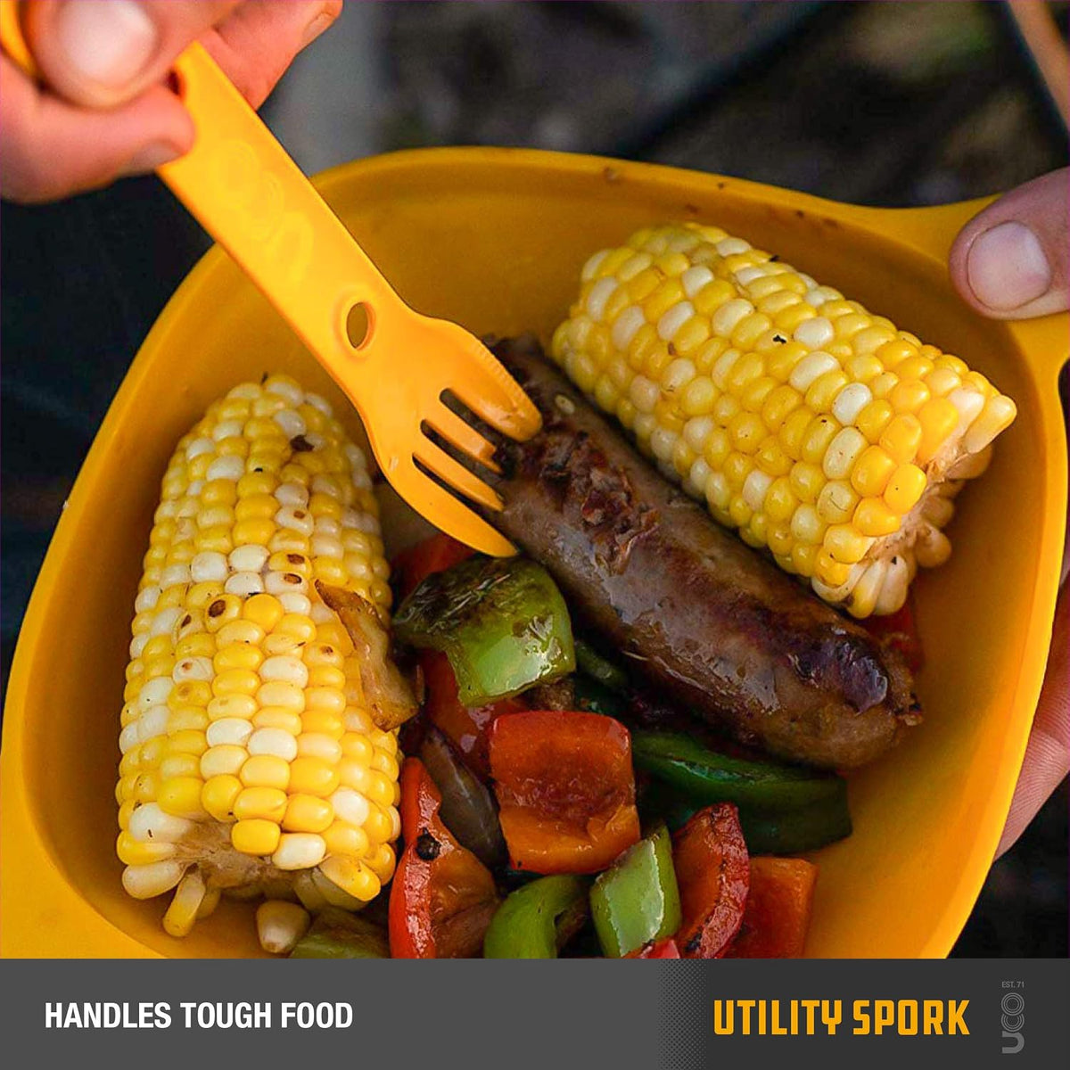 UCO Utility Spork 3-in-1 Combo Spoon-Fork-Knife Camping Utensil