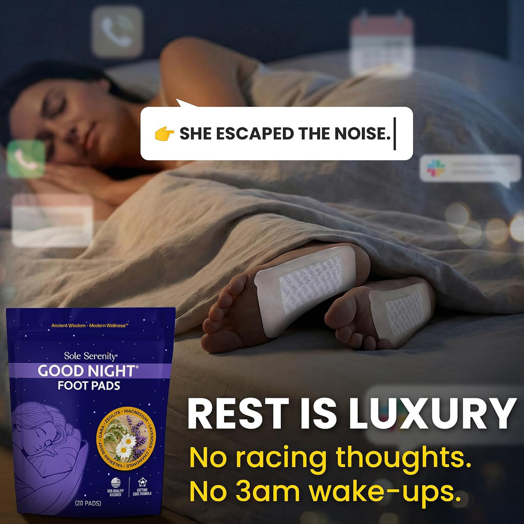 Sole Serenity Good Night Foot Pads, Support Achy Feet, Sleep (20 Pads)