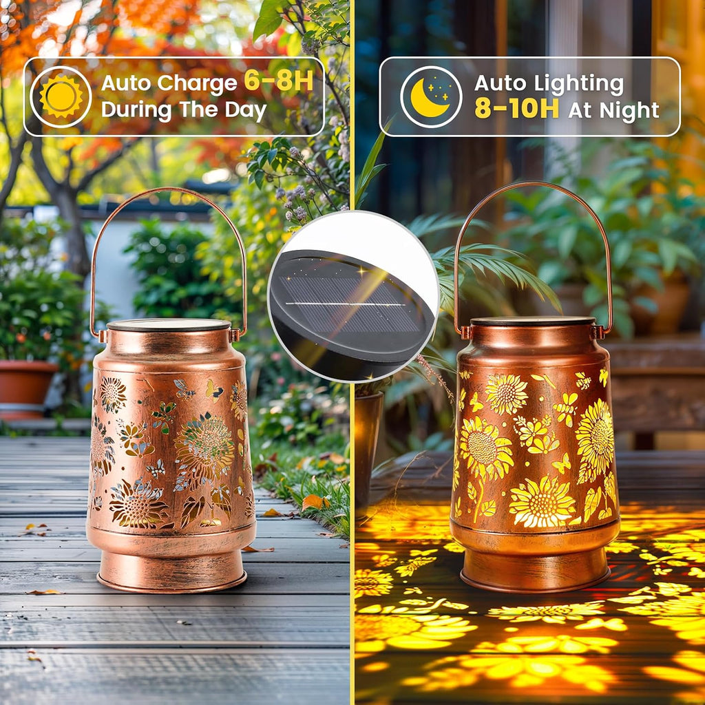 Homemory Gifts for Women, Solar Sunflower Lanterns Outdoor Lights