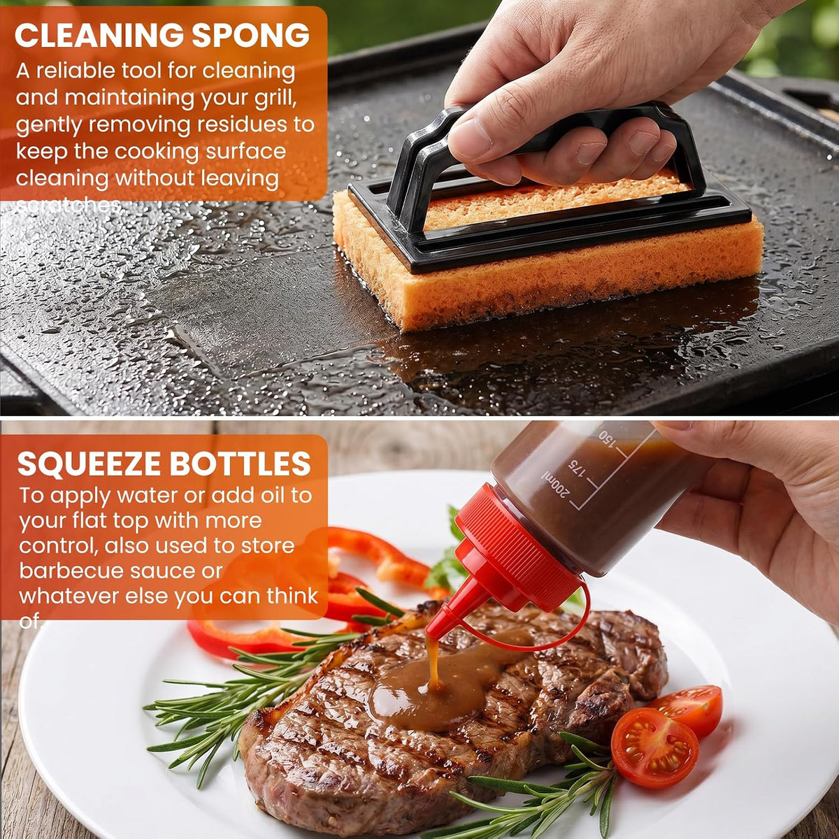 Griddle Accessories Kit for Blackstone and Camp Chef, Flat Top Grill