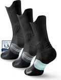 Juclise Womens Coolmax Bamboo Viscose Compression Crew Running Socks