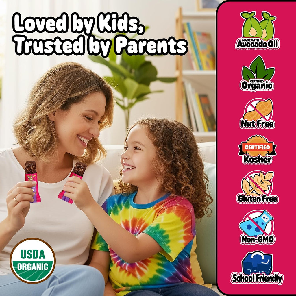 Snakkidz Organic Granola Bars, Chunky Monkey, Seed oil free,15 Bars