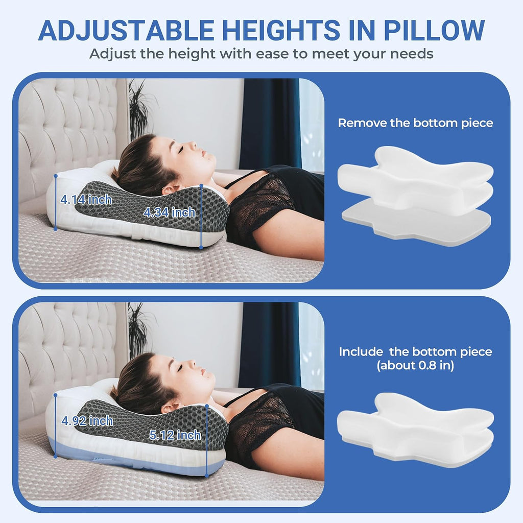 Elviros 2 Pack CPAP Pillow for Side Back and Stomach Sleepers