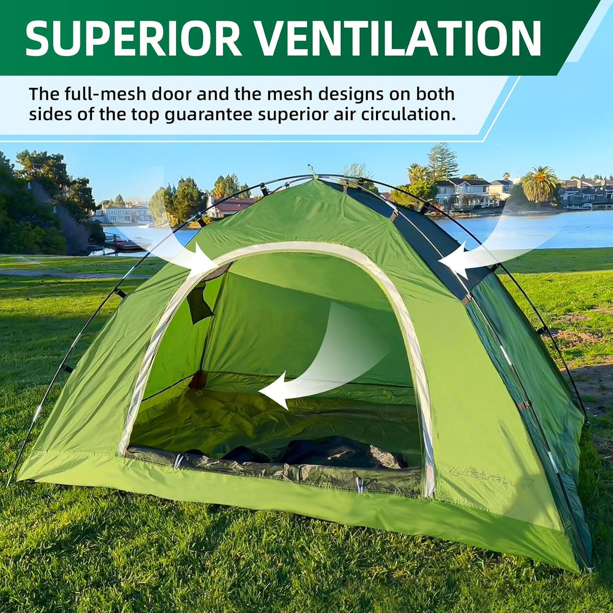 Clostnature Waterproof Camping Tent for 2 Person, 4 Person, Easy Setup Tent