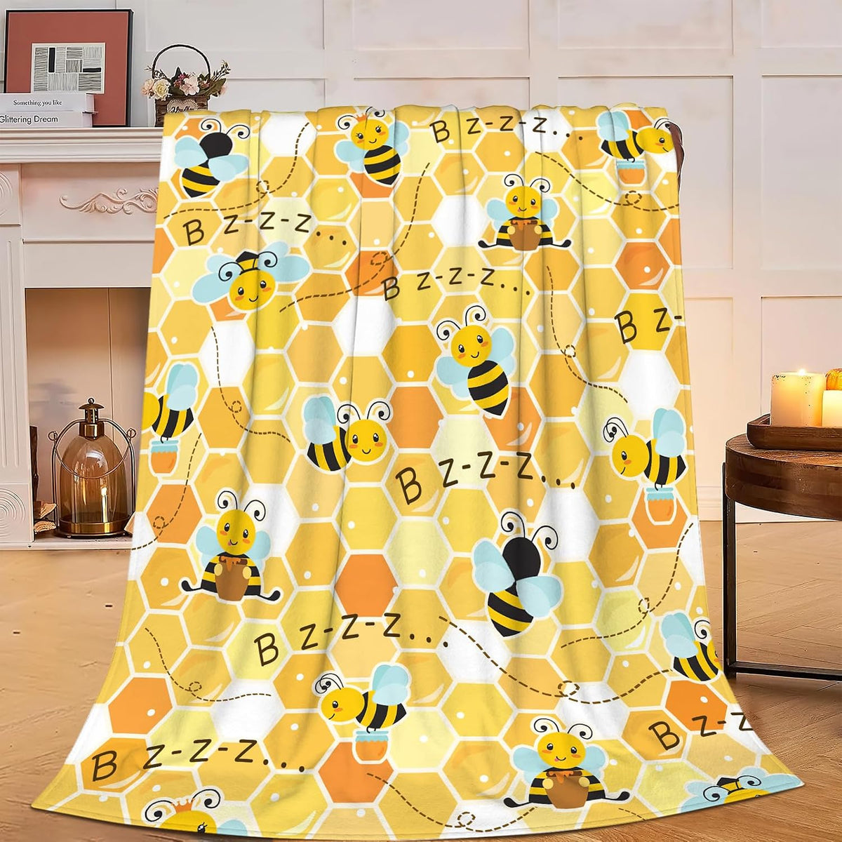 Camping Blanket Soft Warm Plush Throw Blanket Happy Camper RV Gifts for Camper Lover Cozy Lightweight Flannel Fleece Bedding Stuff Decor Blanket for Girls Kids Adults Women 40"x50"