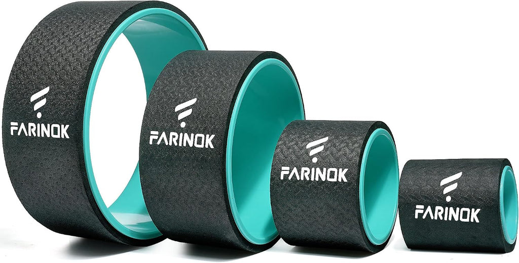 Yoga Wheel Set of 3+1, Upgraded 10MM Thick Back Wheels for Pain Relief