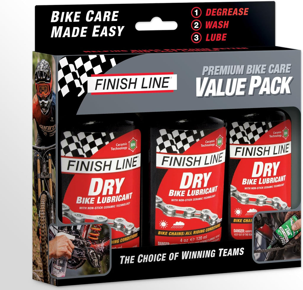 Finish Line Dry Bike Chain Lube – Ceramic Dry-Film Lubricant – Dirt & Dust Resistant