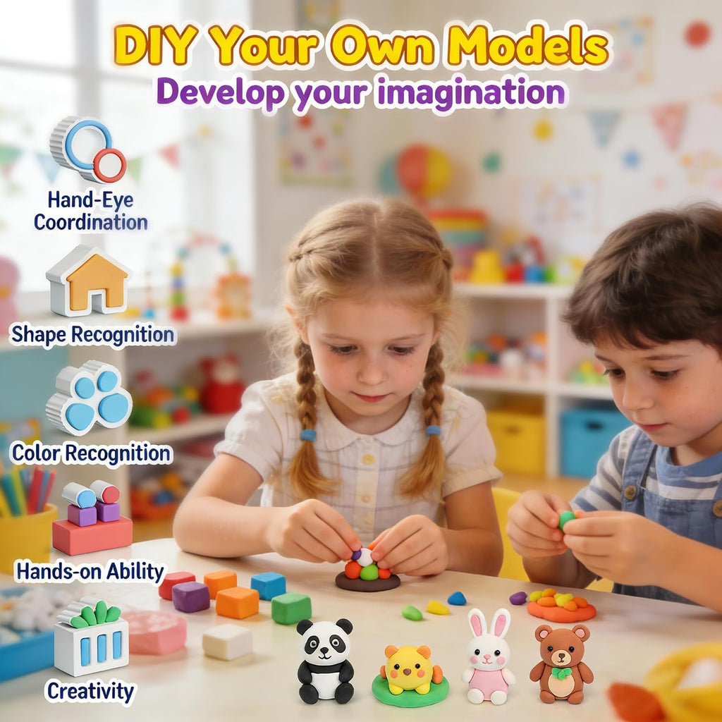 ARTPAR Air Dry Clay for Kids,90 Colors Modeling Magic Clay Bulk Kit