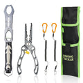 Fishing Pliers,Fish Lip Gripper & Scale Combo - Saltwater Resistant Fishing Tools Kit,Multitool Hook Remover and Split Ring Pliers with Sheath,Fishing Gear,Fishing Gifts for Men