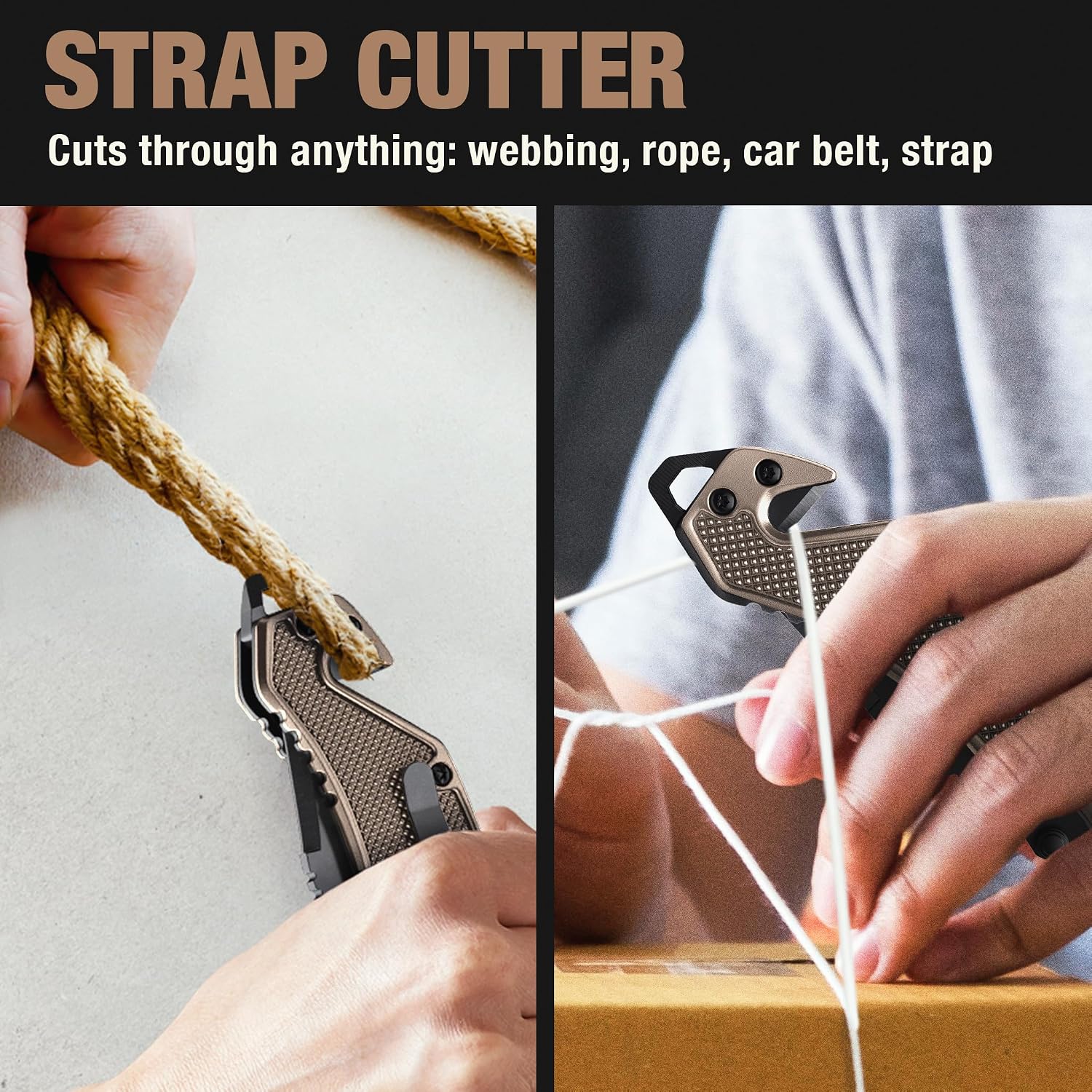 GOOD WORKER Legal Pocket Knife with 2.95” Serrated Blade, Glass Breaker, Seat Belt Cutter - EDC Sharp Folding Knives with Portable Clip - Small Tool for Tactical Camping Survival Hiking - Gifts for Men, Women