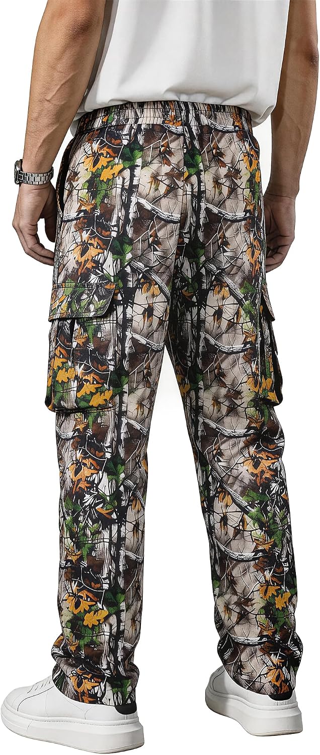 Comdecevis Men's Casual Cargo Pants Tactical Work Pants with Pockets
