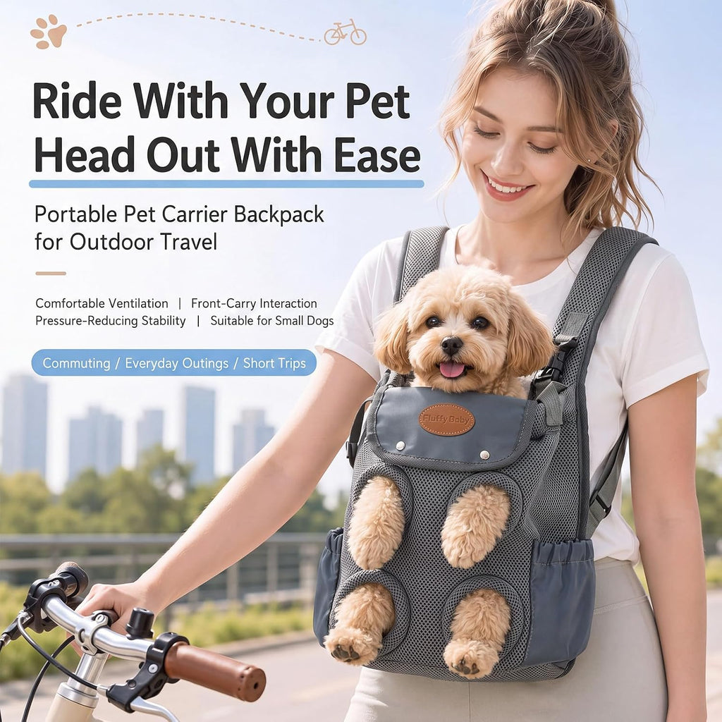 Yalikop 8-10kg Dog Carrier Backpack Front Facing Dog Carrier Backpack