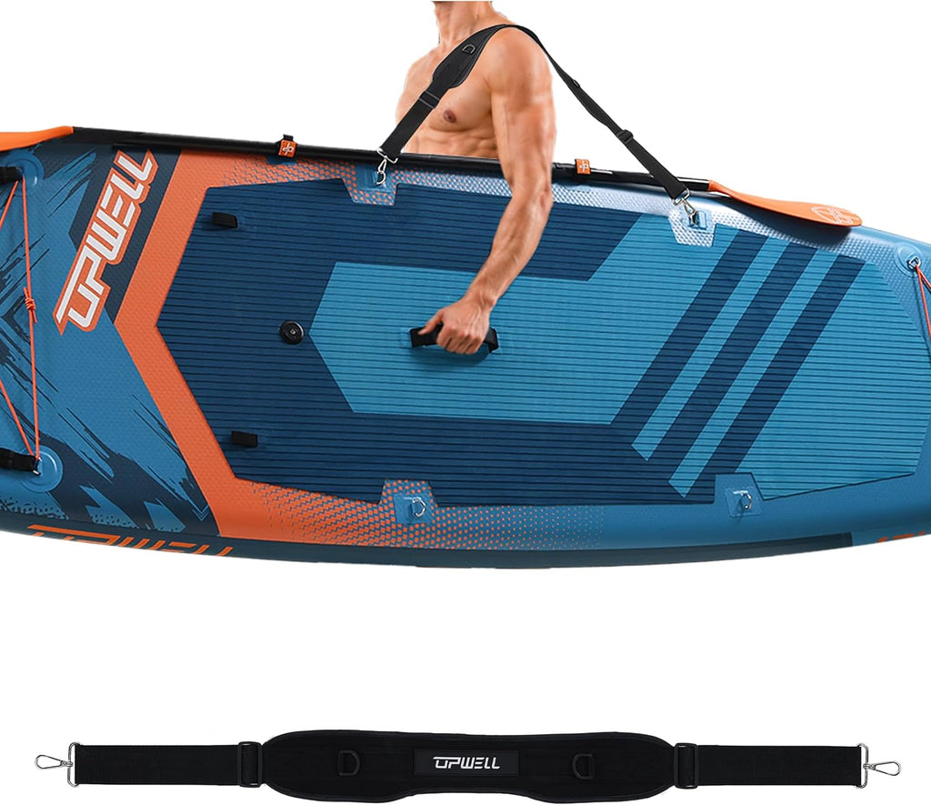 UPWELL Professional SUP Carry Strap, Adjustable Padded Paddle Board Sling, Heavy Duty Carrying Strap for Inflatable SUPs, Ergonomic Design for Easy Transport