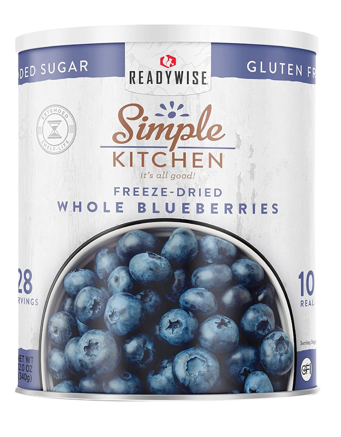 SIMPLE KITCHEN Camping and Outdoors, Freeze Dried Blueberries 28 Servings