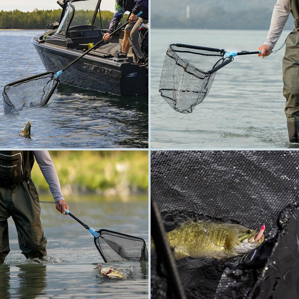 Calamus Triangle Fishing Net with Non-Slip Elastomer Handle