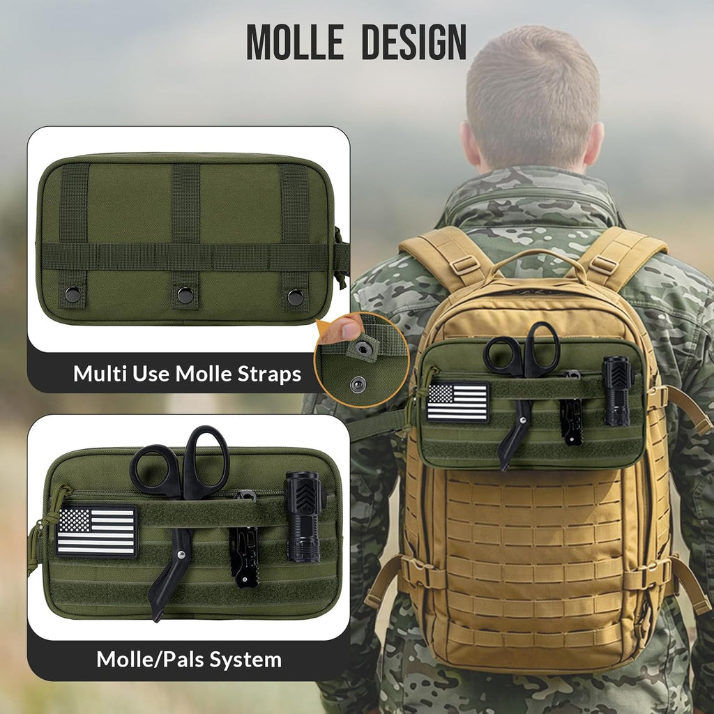 Tactical Toiletry Bag for Men Hygiene Bag Military Tool, Green