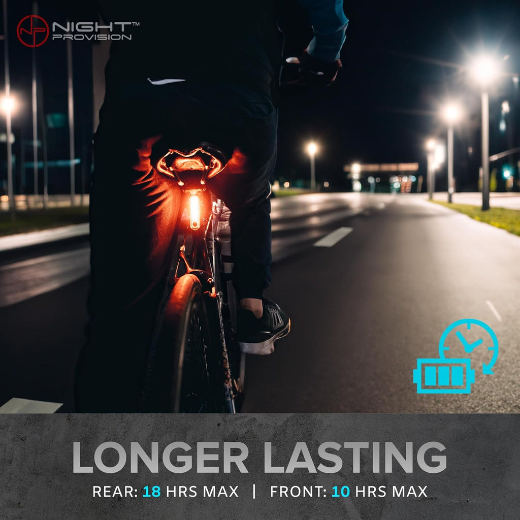 BX-500 Powerful USB-C Bike Lights Front & Back – New 500 Lumens LED - Bicycle Headlight & Taillight Set – USBC Rechargeable – Waterproof - Safety for Night Riding - (Optional - Premium Bike Bell)