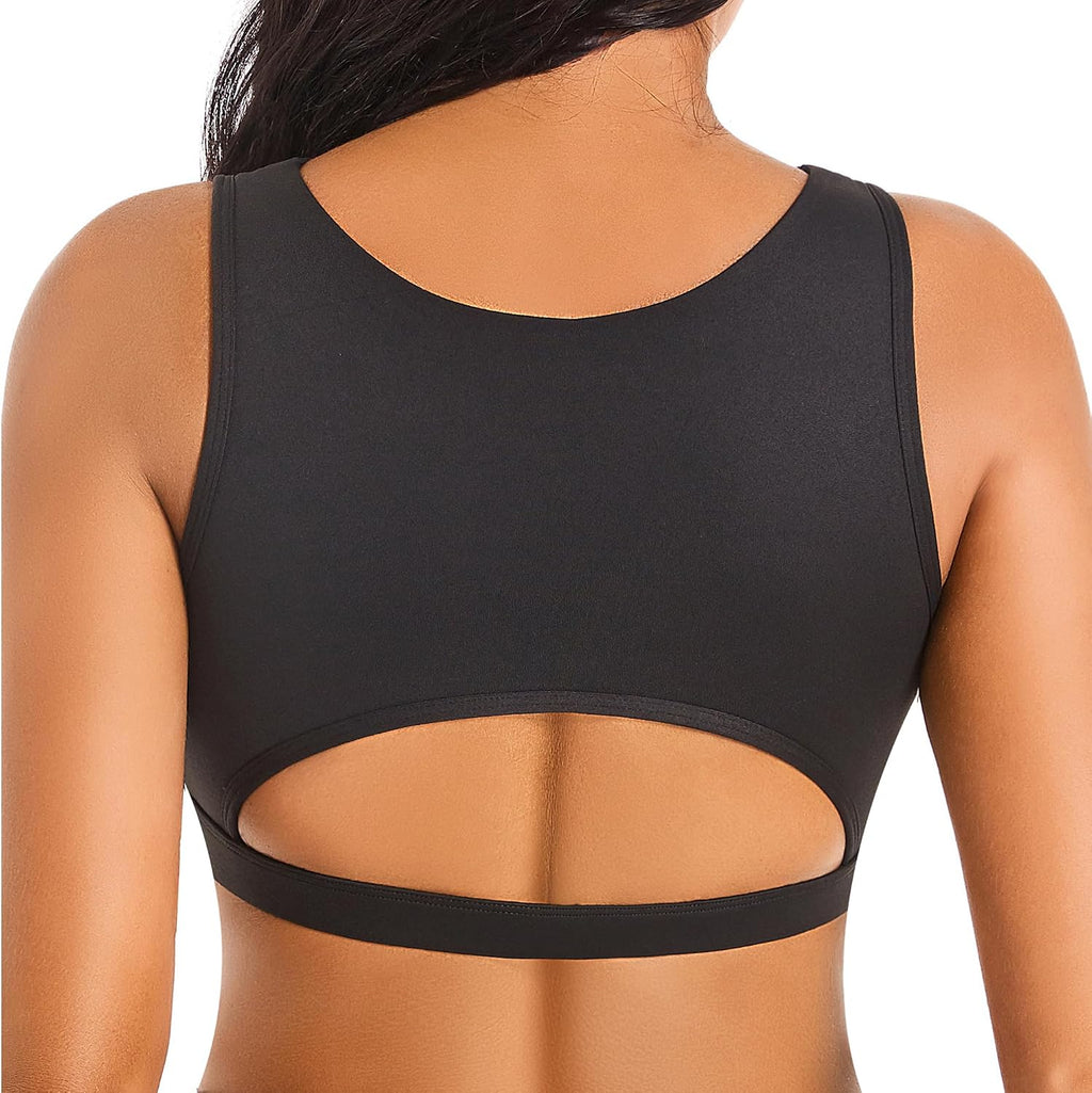 Betaven Push up Sports Bra for Women Sexy Hollow Crop Tops with Removable Cups Workout Fitness Yoga Bra Medium Support