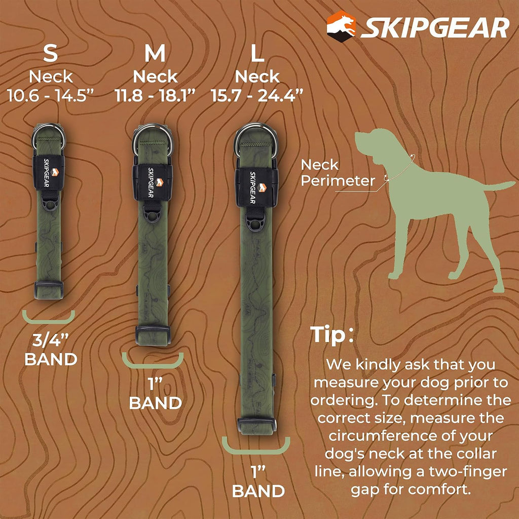 Waterproof Dog Collar, Odor-Resistant (Avocado Green, Small)