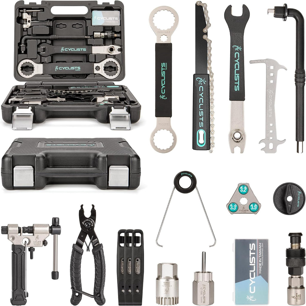 cyclists 17 PCS Bike Tool Kit - Bicycle Repair Tool Set with Storage Case
