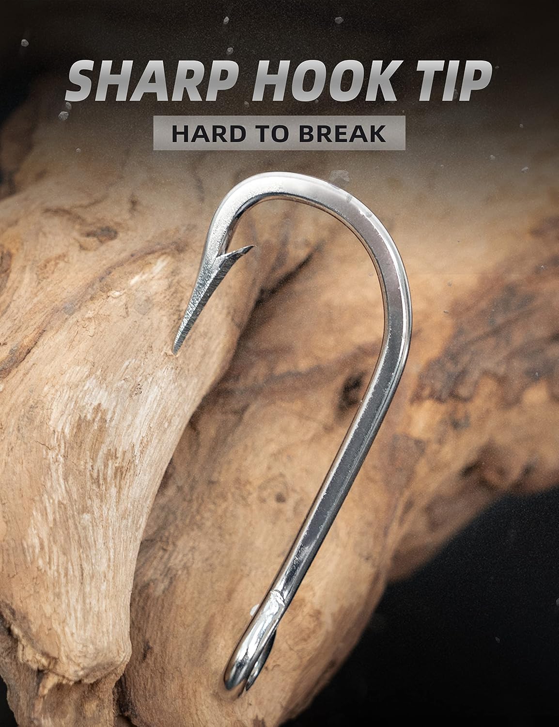 BLUEWING 5pcs/10pcs Stainless Steel Trolling Fishing Hooks Needle Point Extra Sharp Fish Hooks for Freshwater Saltwater Fishing