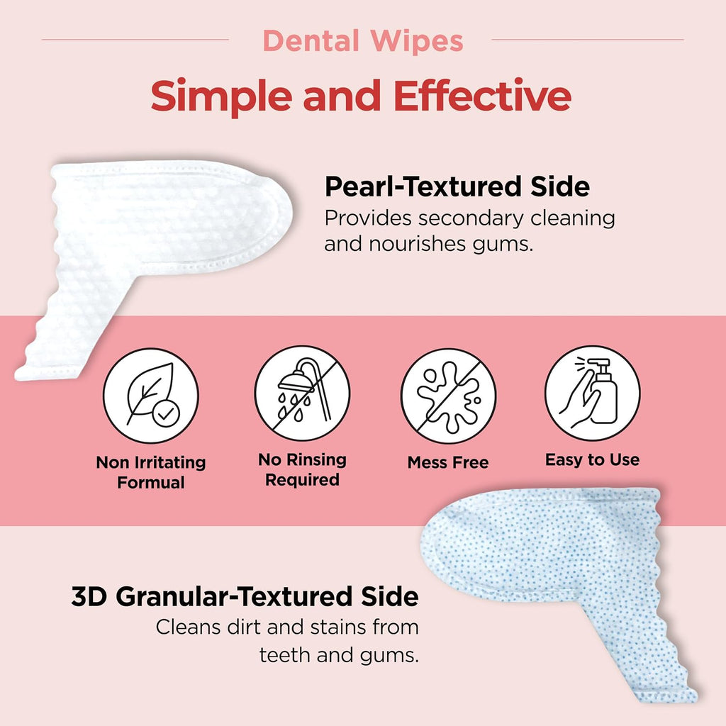 JAYU PET Unscented Dental Finger Wipes for Dogs and Cats, 50 Count