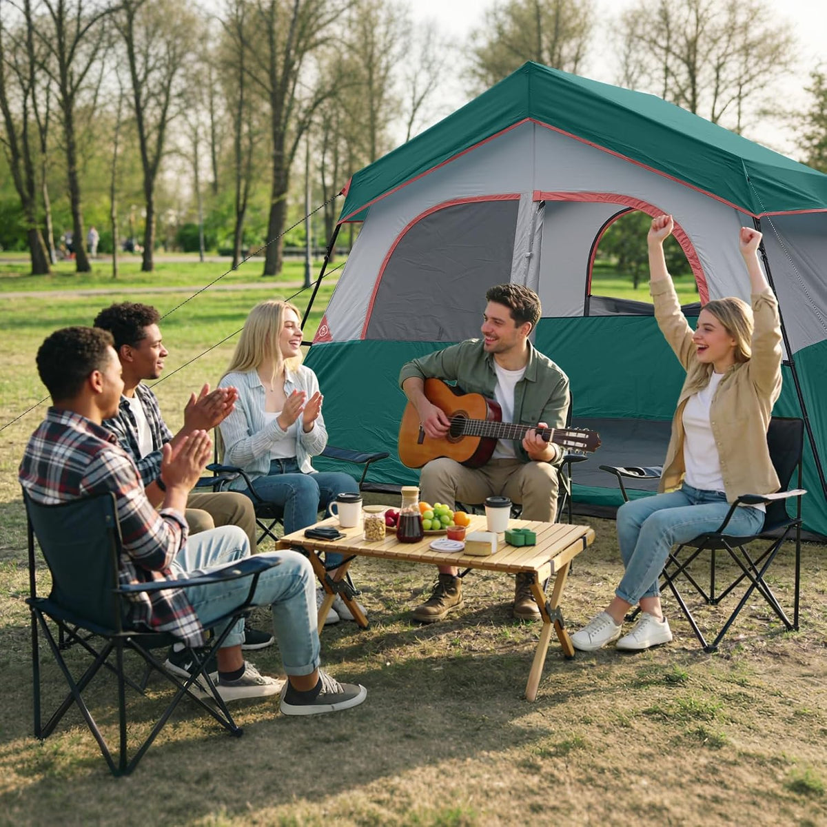 HG 6-8 Person Camping Tent Waterproof Family Cabin Tent for Camping