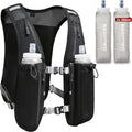 Running Hydration Vest for Women and Men. Reflective, 8 Pocket, Quick Dry, Water-Resistant, Breathable, Adjustable Backpack for Runs, Hiking, Cycling, Trails, Marathons