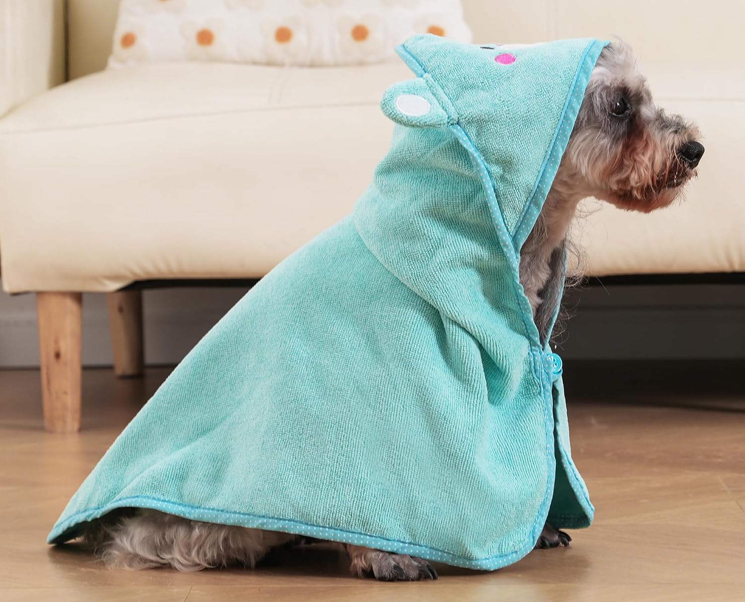 Dog Hooded Bathrobe Towel Fast Drying Absorbent Bath Warm Blanket