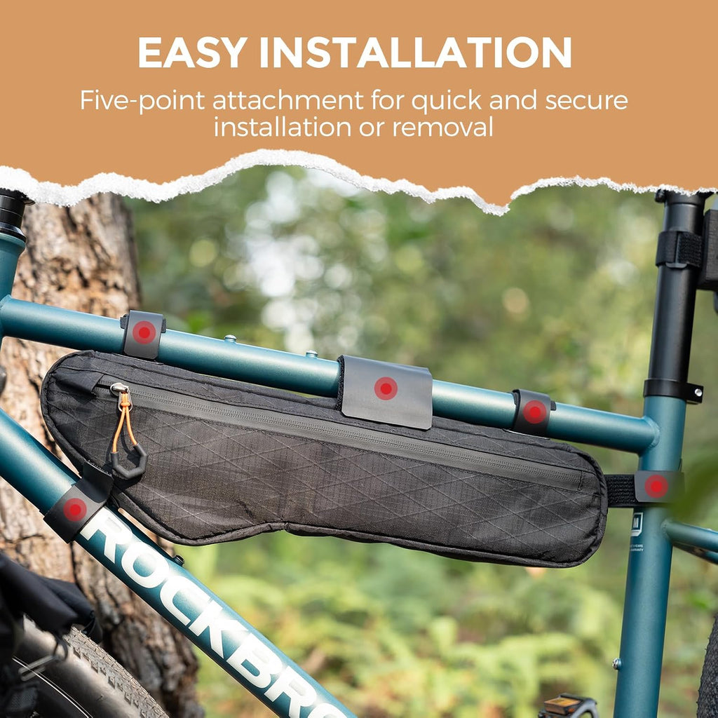 Bike Frame Bag Waterproof Triangle Bag Anti-Slip 5-Point Straps