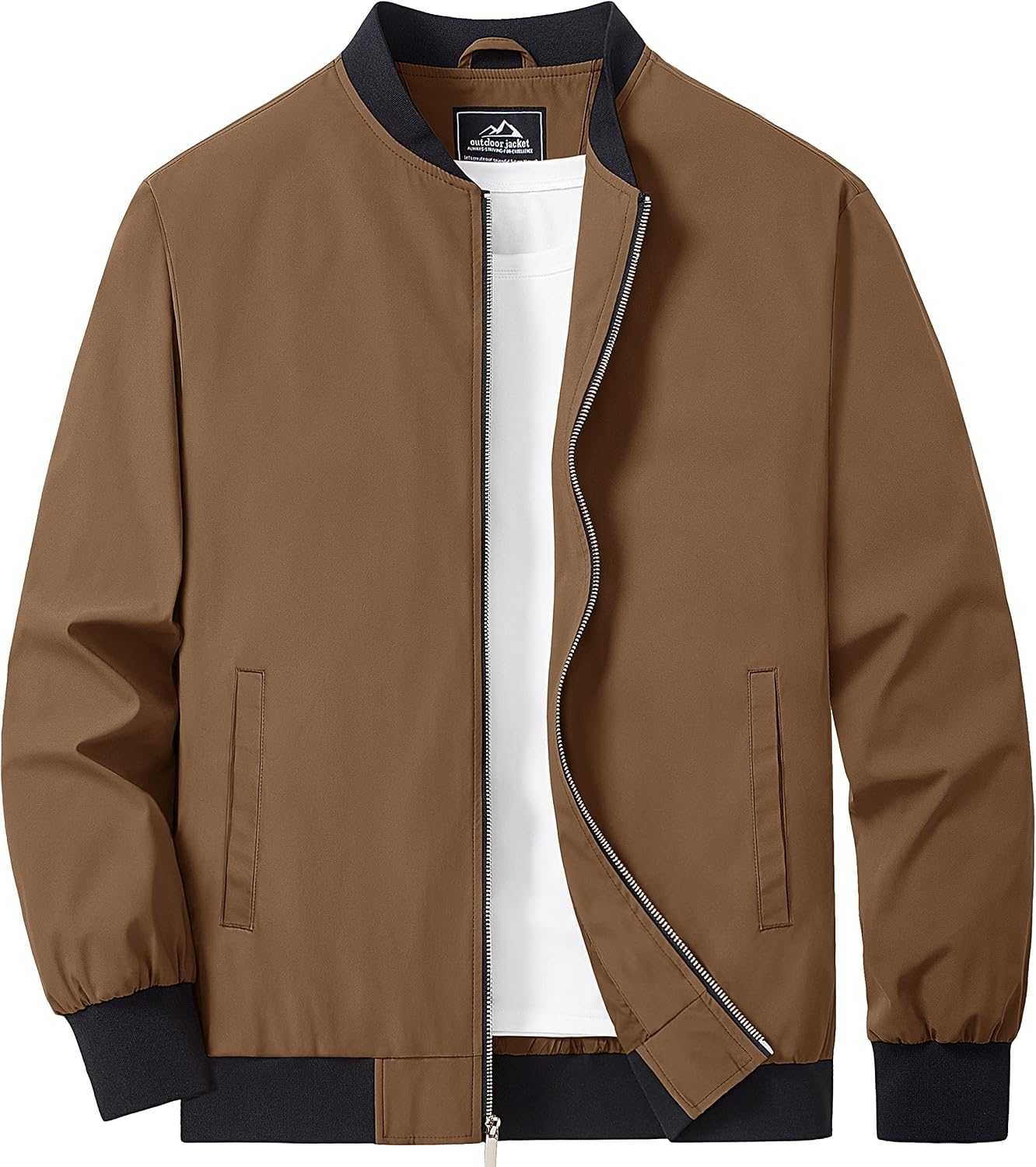 MAGCOMSEN Men's Bomber Jacket Lightweight Full Zip Windbreaker Jackets
