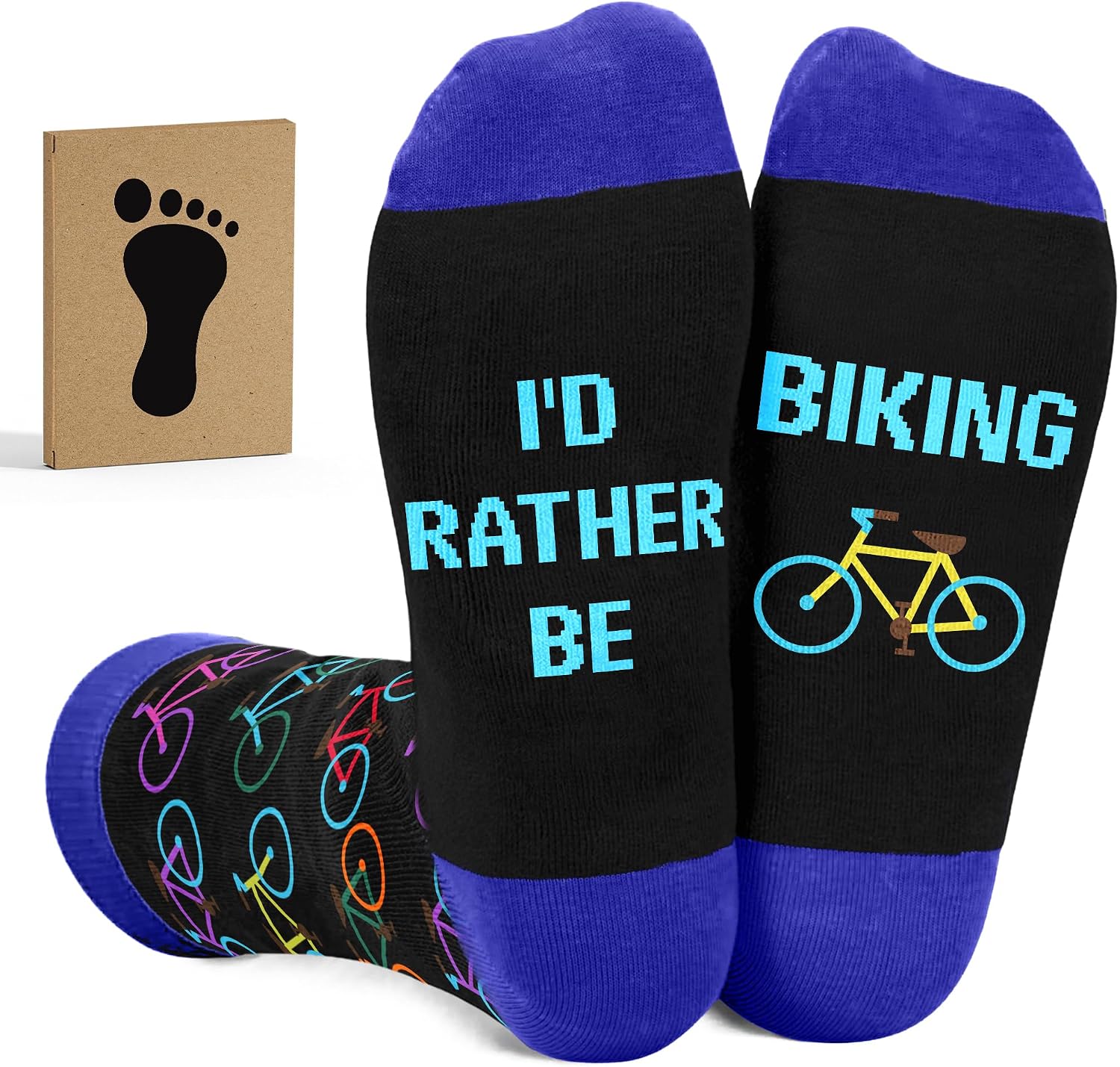 Mountain Bike Accessories - Gifts for Cyclists, Best Cycling Socks for Men, Funny Biker Gifts for Men Who Love Riding