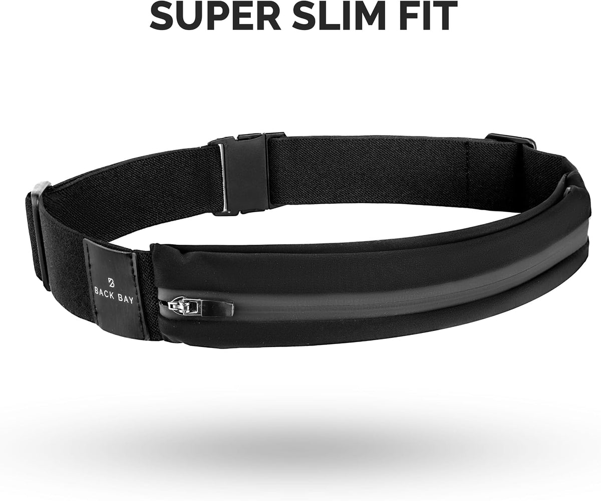 No-Bounce Slim & Secure Running Belt, Fits ALL Phones, Keys, Cards, Gels