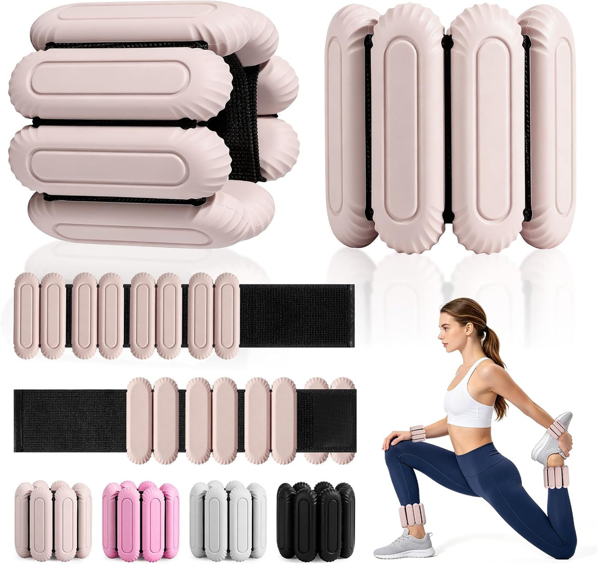 Wrist Weights for Women & Men, 2lb Silicone Wrist Ankle Weights