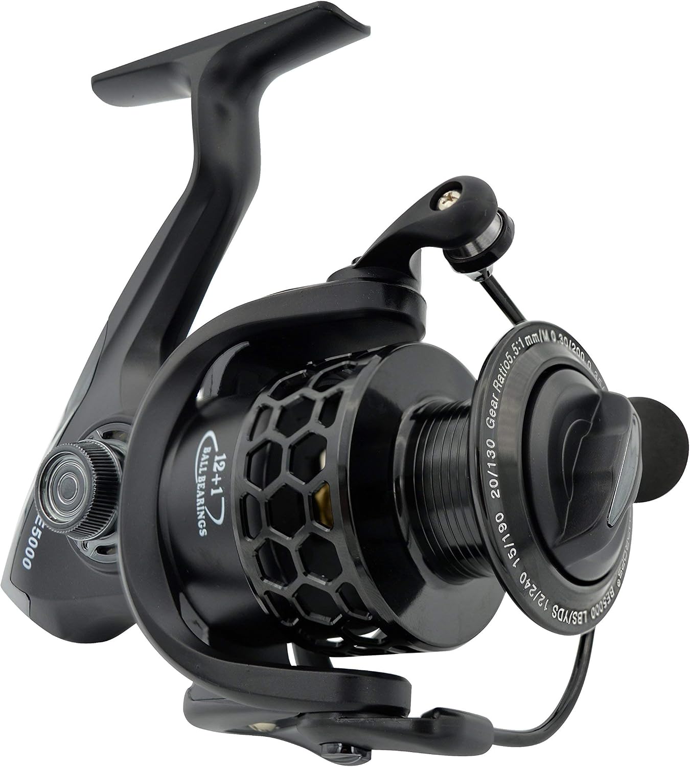 Fishdrops Spinning Fishing Reels 12+1BB Ultra Lightweight Carved Aluminum Spool Reels Affordable Smooth Spinning Reels