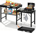 Grill Table - 61" L×31" H×20" W Heavy Duty Pizza Oven Stand