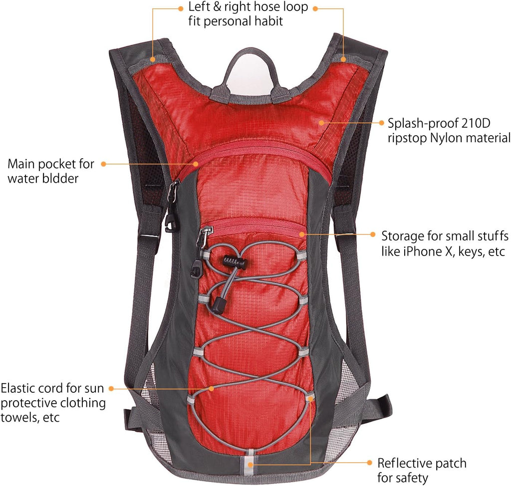 Unigear Hydration Pack Backpack with 2L Water Bladder for Hiking & Cycling