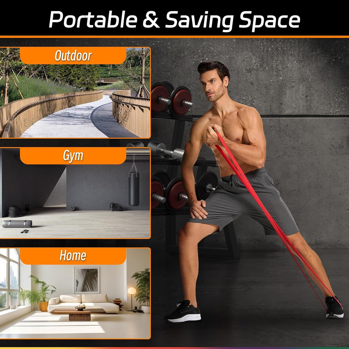 Non Latex Resistance Bands, Pull Up Assistance Bands, Exercise Bands Resistance, Workout Bands Resistance for Men and Women, Stretch Bands for Exercise, Physical Therapy, Fintness, Training