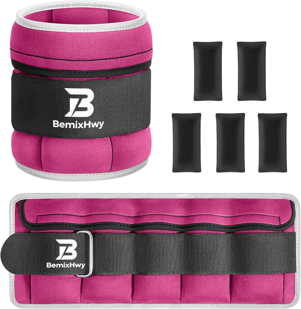 Adjustable Ankle Weights Set 1 Pair 2-10 lbs, Comfortable Leg Weights for Walking, Running, Pilates, Yoga, Home Workout & Physical Therapy