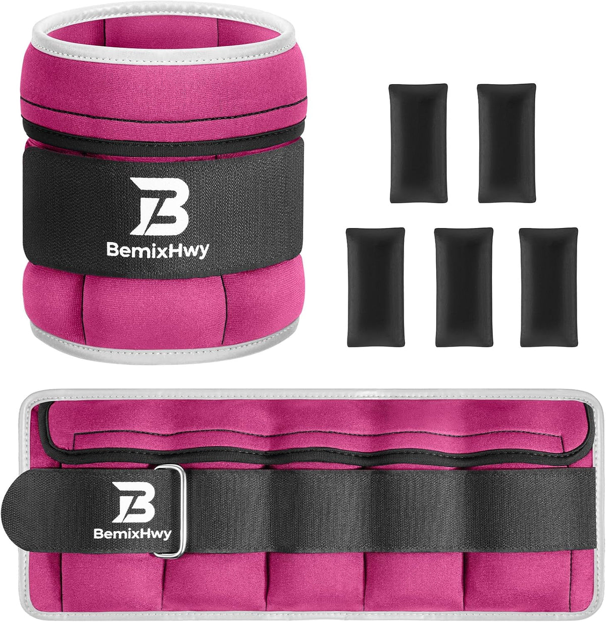 Adjustable Ankle Weights Set 1 Pair 2-10 lbs, Comfortable Leg Weights for Walking, Running, Pilates, Yoga, Home Workout & Physical Therapy