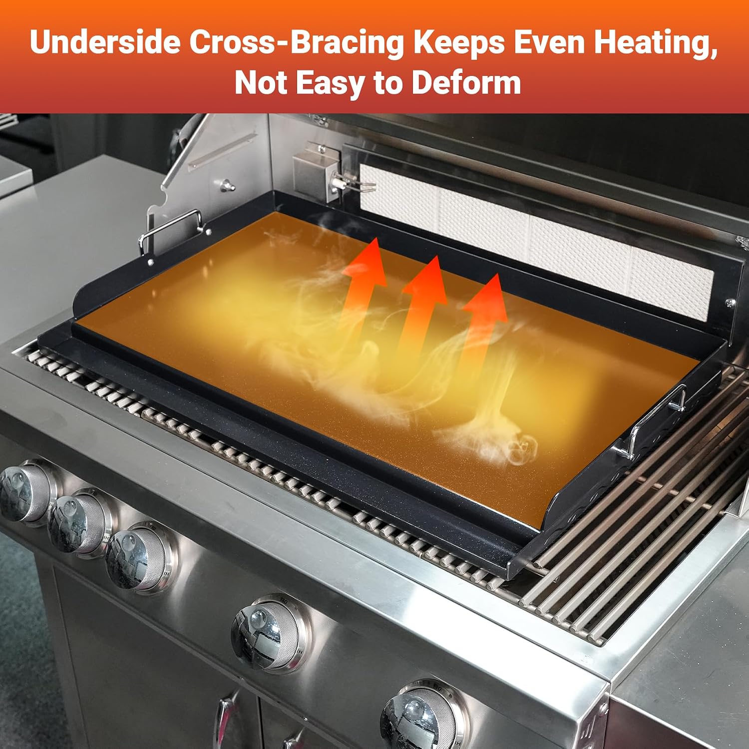 Skyflame Nonstick Griddle Top for Gas Grill, 25"x16"