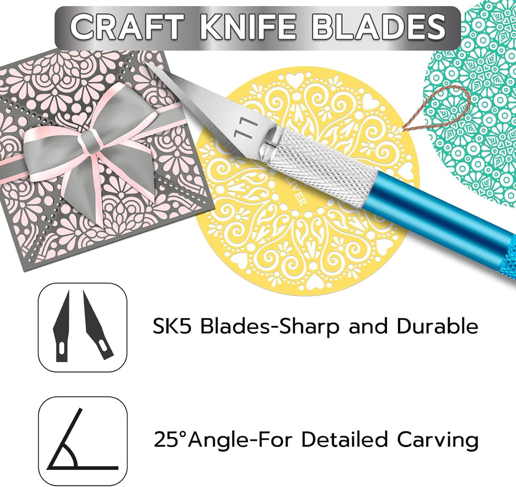 JETMORE 24 Pack Exacto Knives Bulk, Multicolor Craft Knife Set